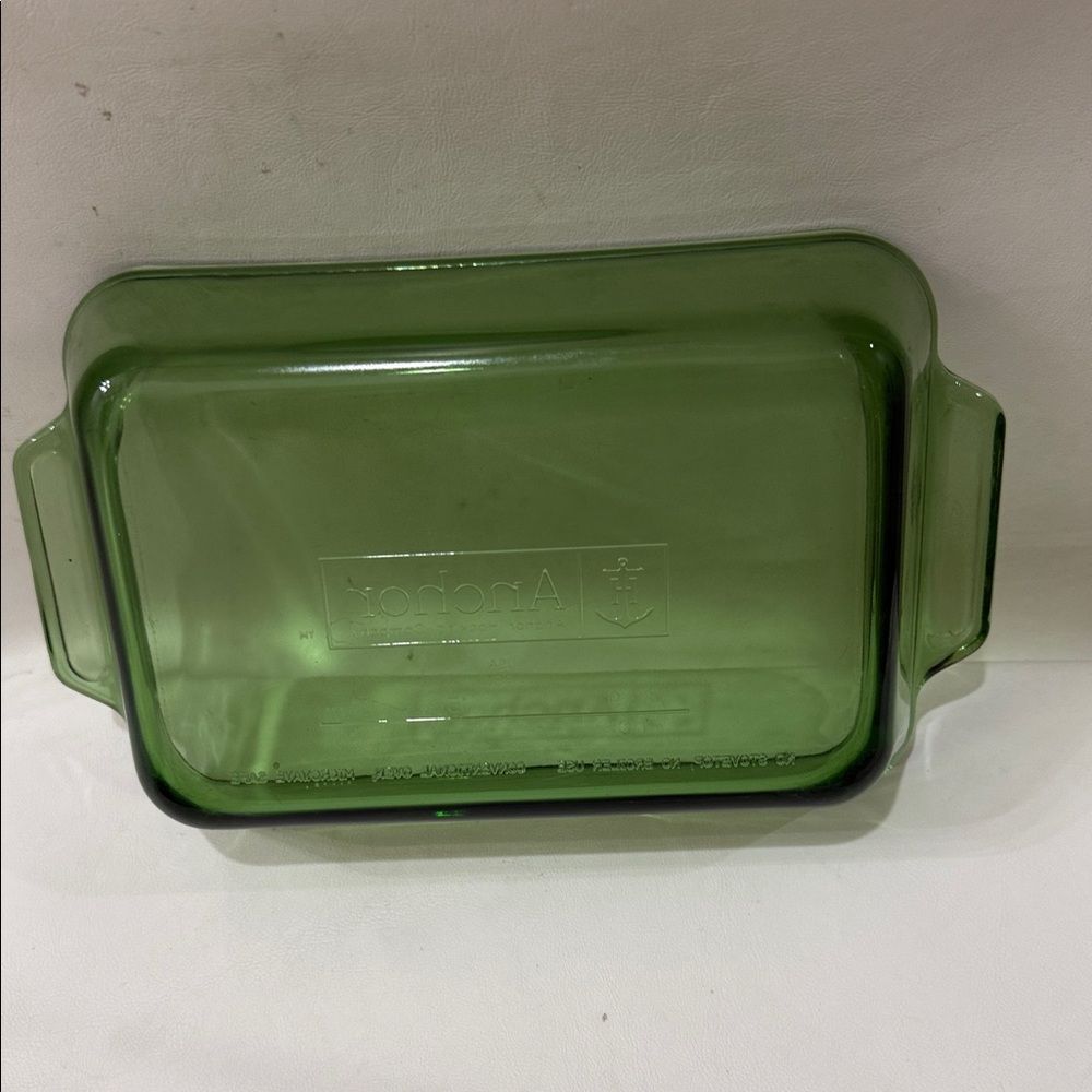 Anchor Hocking Forest Green Glass Bakeware Vintage 6 X 9 In 1 Qt Oven Microwave - Picture 8 of 13